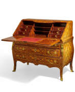Meubles. WOODEN WRITING DESK WITH BAND INSERTS, LOUIS XV STYLE