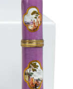 Aperçu. PURPLE-GROUND PORCELAIN NEEDLECASE WITH LANDSCAPES