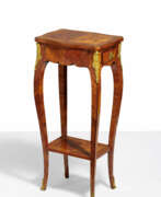 Aperçu. WOODEN TABLE AMBULANTE WITH FLORAL INLAYS LOUIS XV
