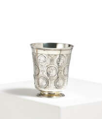 LARGE SILVER COIN CUP