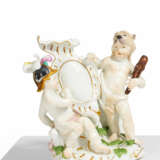 TWO PORCELAIN CHERUBS AS MARS AND HERKULES - фото 1