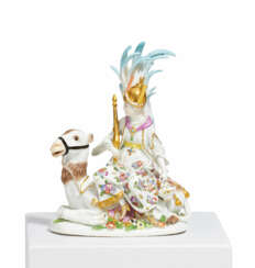 PORCELAIN FIGURINE OF THE ALLEGORY OF ASIA