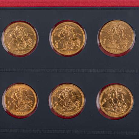 GOLDLOT mit GB 7 x 1 Sovereign + Australien 1 Sovereign 1896 M, - Foto 2
