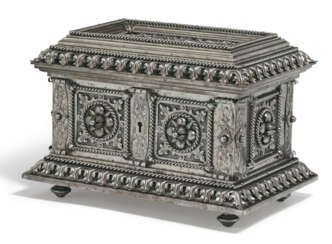 RENAISSANCE-STYLE IRON CEREMONIAL CASKET