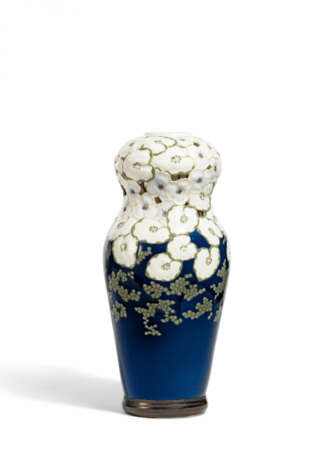 LARGE PORCELAIN VASE WITH BLOSSOMS - photo 1