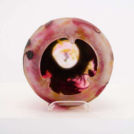 LARGE GLASS BOWL 'PAVOTS D'ORIENT' - photo 3 LARGE GLASS BOWL 'PAVOTS D'ORIENT' - photo 3