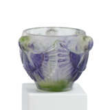 PÂTE DE VERRE GLASS BOWL WITH HANDLES 'LOTUS' - photo 1