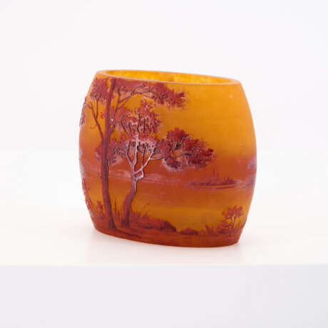 SMALL GLASS VASE 'PAYSAGE LACUSTRE' - photo 2 SMALL GLASS VASE 'PAYSAGE LACUSTRE' - photo 2