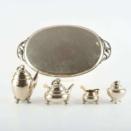 SILVER COFFEE AND TEA SERVICE "BLOSSOM" - photo 4 SILVER COFFEE AND TEA SERVICE "BLOSSOM" - photo 4