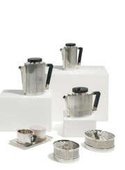 RARE SILVER COFFEE SERVICE WITH FLUTED DECOR