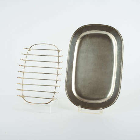 SILVER ASPARAGUS PLATTER WITH INSERT - photo 2