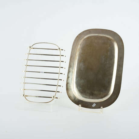 SILVER ASPARAGUS PLATTER WITH INSERT - photo 3