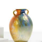 GLASS DOUBLE-HANDLED VASE 'TRICOLOR' - photo 1