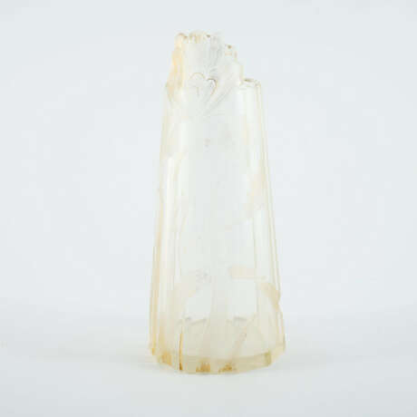 GLASS VASE WITH IRIS - photo 1 GLASS VASE WITH IRIS - photo 1