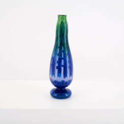 GLASS SOLIFLOR VASE WITH DECOR "CHICORÉES"