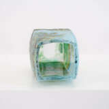SMALL GLASS VASE WITH PINE TREES - photo 3
