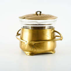 HUGE METAL ART NOUVEAU BOWL