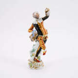 PORCELAIN HARLEQUIN WITH LIDDED JUG - photo 1