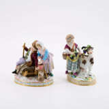 PORCELAIN ENSEMBLE FIGURINES OF AN ALLEGORY OF WINTER AND A GIRL WITH A GOAT - фото 1