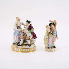 PORCELAIN ENSEMBLE OF SHEPHERDS AND ALLEGORY OF SUMMER