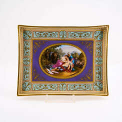 PORCELAIN DECORATIVE TRAY WITH MYTHOLOGICAL SCENE
