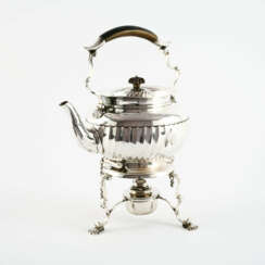 SILVER KETTLE ON WARMER