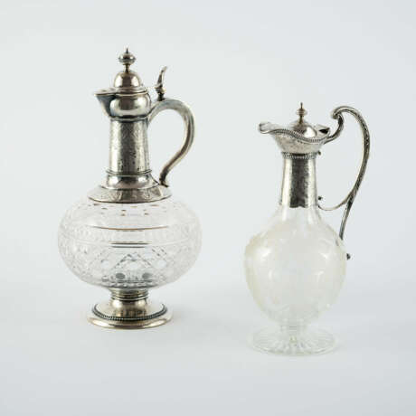 TWO SILVER WINE DECANTERS - Foto 1 TWO SILVER WINE DECANTERS - Foto 1