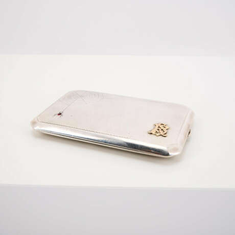 SILVER CIGARETTE ETUI WITH SMALL SPIDER - photo 1
