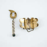 SILVER BELT BUCKLE AND PENDANT WITH COLOURFUL ENAMEL DECOR - photo 2