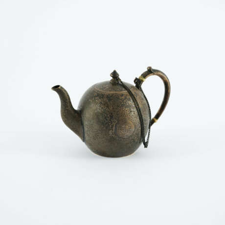 SILVER TEA POT WITH NIELLO DECOR - Foto 1 SILVER TEA POT WITH NIELLO DECOR - Foto 1