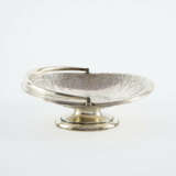 OVAL SILVER SERVING BOWL WITH BOW HANDLE AND GEOMETRIC DECOR - photo 5