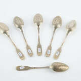 SERIES OF SIX SILVER SOUP SPOONS WITH ORNAMENTAL DECOR - photo 2