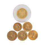 GOLDLOT auf Tableau ca. 44,5 g fein, bestehend aus - photo 2