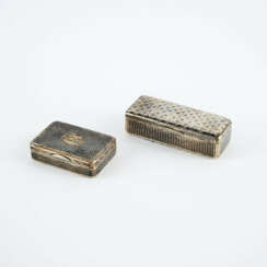 TWO SMALL SILVER BOXES WITH NIELLO DECOR