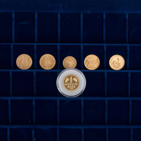 GOLDLOT auf Tableau ca. 44,5 g fein, bestehend aus - Foto 3