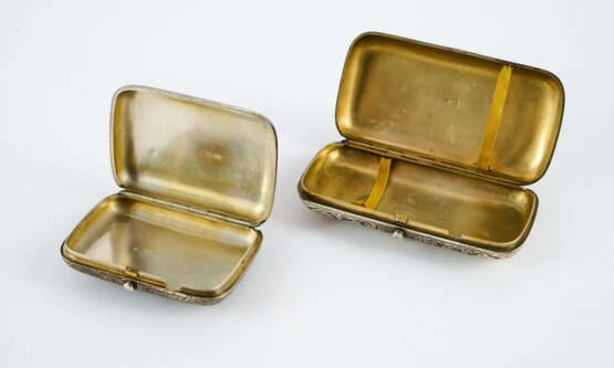 SILVER CIGAR AND CIGARETTE ETUI WITH NIELO DECOR IN THE FORM OF FINE TENDRILS - photo 7