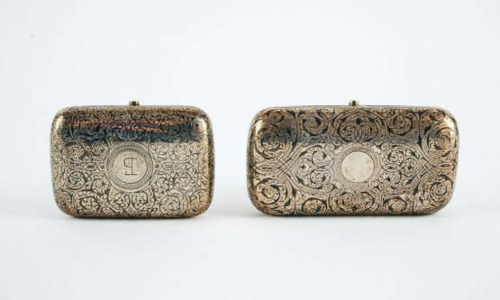 SILVER CIGAR AND CIGARETTE ETUI WITH NIELO DECOR IN THE FORM OF FINE TENDRILS - photo 8