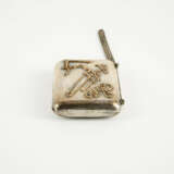 SMALL SILVER PURSE WITH APPLIED DEDICATIONS AND SIGNATURES - photo 3