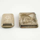 SMALL SILVER CIGARETTE ETUI WITH TROMPE L'OUEIL MESH & SILVER CIGARETTE ETUI WITH FLORAL ORNAMENT - фото 2