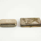 SMALL SILVER CIGARETTE ETUI WITH TROMPE L'OUEIL MESH & SILVER CIGARETTE ETUI WITH FLORAL ORNAMENT - фото 3