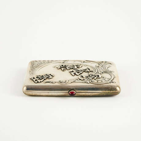 LARGE SILVER CIGARETTE ETUI WITH MONOGRAMS - photo 2