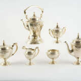 SEVEN-PIECE SILVER COFFEE AND TEA SERVICE WITH FLORAL DECOR - photo 1