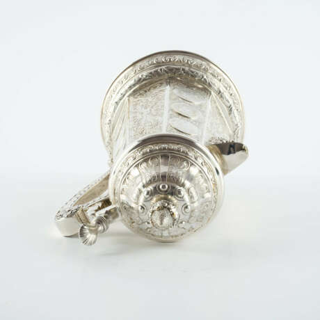 EXCEPTIONALLY LARGE HISTORICIST SILVER COIN JUG - фото 3