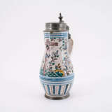 CERAMIC PEAR JUG WITH CRUCIFIXION OF CHRIST - photo 1