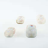 SET OF FOUR GLASS BOTTLES WITH COLOURED ENAMEL DECOR - photo 4