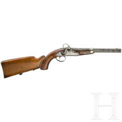 Perkussionspistole M 1851 der Gendarmerie, mit Anschlagkolben, A. Francotte in Lüttich