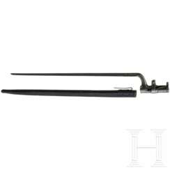 Tüllenbajonett für Werder Gendarmerie-Karabiner 1873, mit Scheide