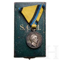 Silberne Carola-Medaille im Etui