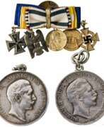 German Empire. Knopflochdekoration und zwei Medaillen als Schießpreise German Empire. Knopflochdekoration und zwei Medaillen als Schießpreise