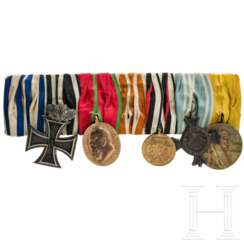 Ordensschnalle eine bayrischen Offiziers und Kriegsteilnehmers 1870/71